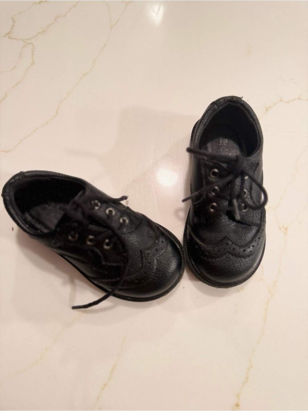Toddler Black Dress Velcro  Oxford Shoes - Classic